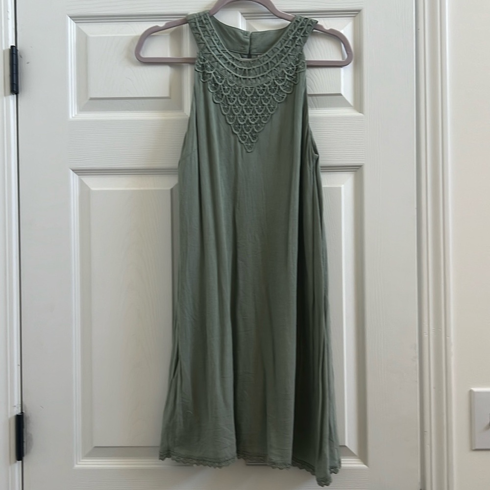 Sage mini dress